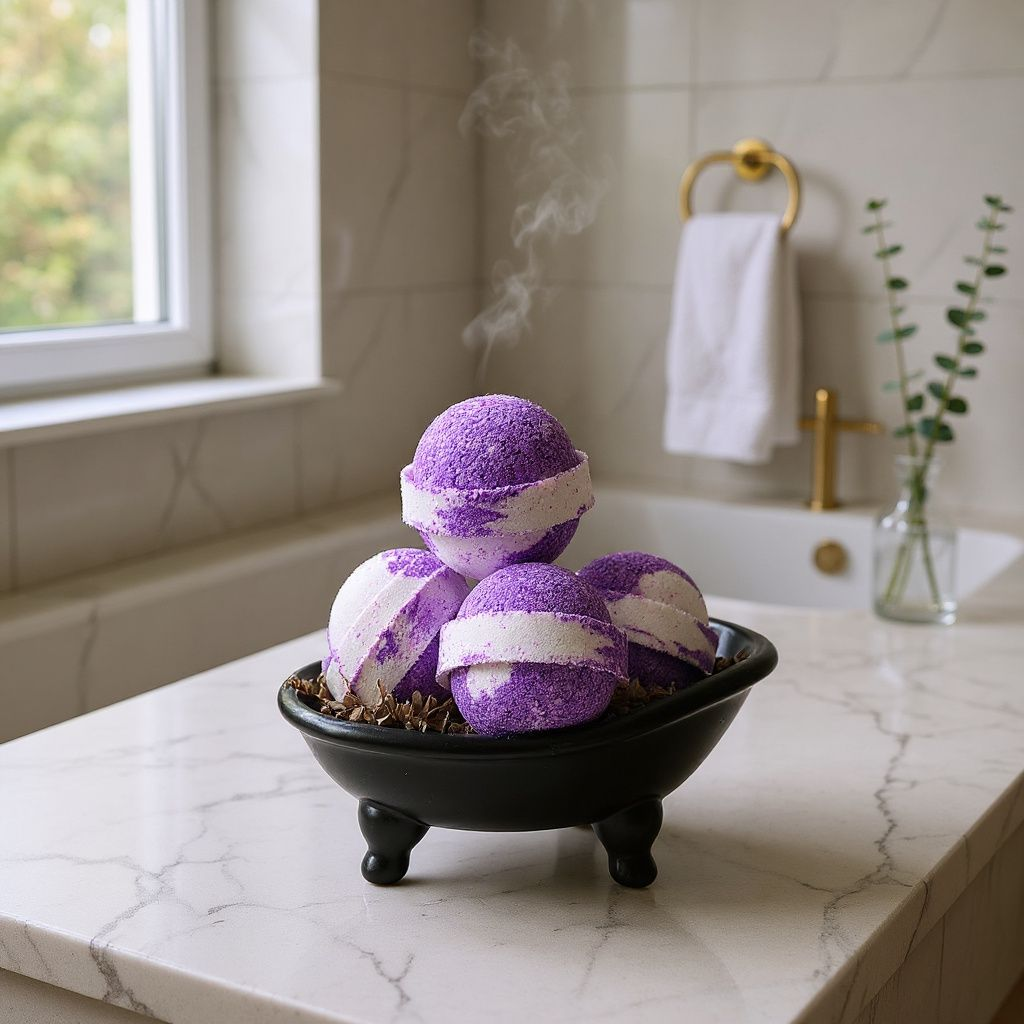 Lavender and Vanilla 2 Inch Round Bath Bomb ( 2.5 Oz. )