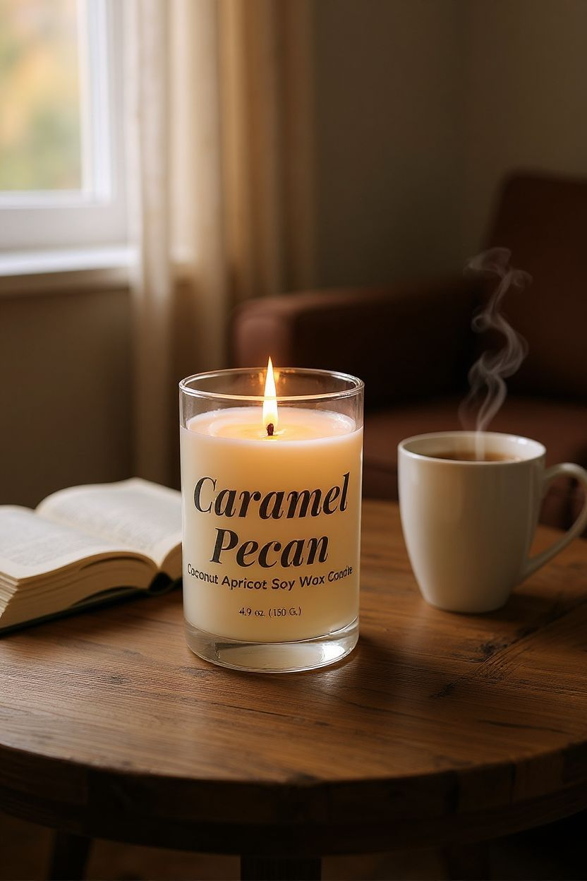 Caramel Pecan Hand Poured Soy Wax Candle