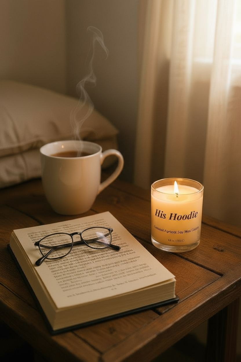 His Hoodie Hand Poured Soy Wax Candle