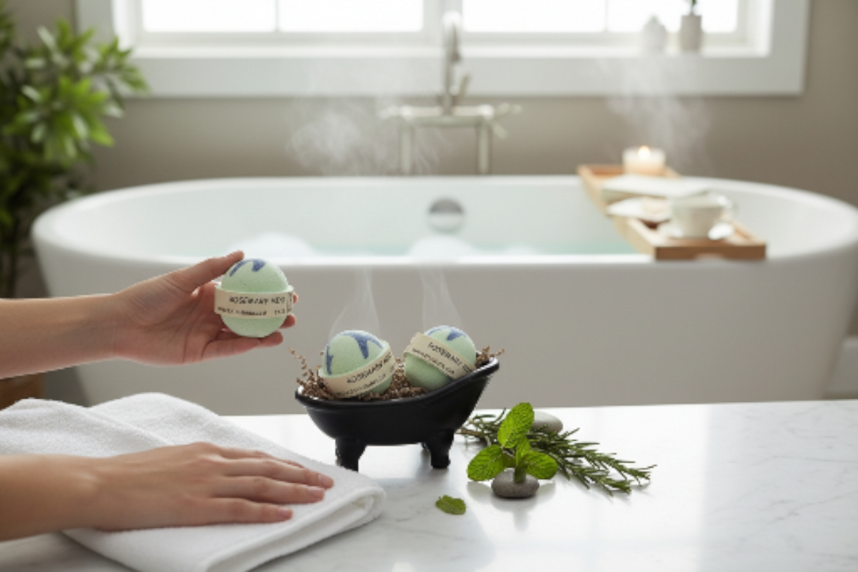 Rosemary Mint 2 Inch Round Bath Bomb ( 2.5 oz. )