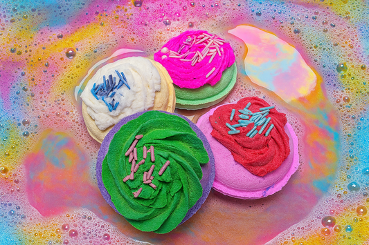 4 Pack Donut Bath Bomb Set