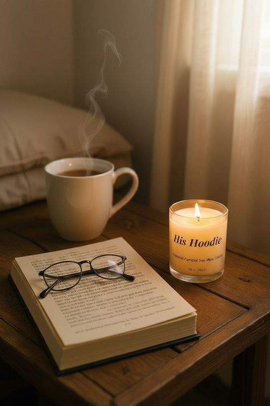 His Hoodie Hand Poured Soy Wax Candle