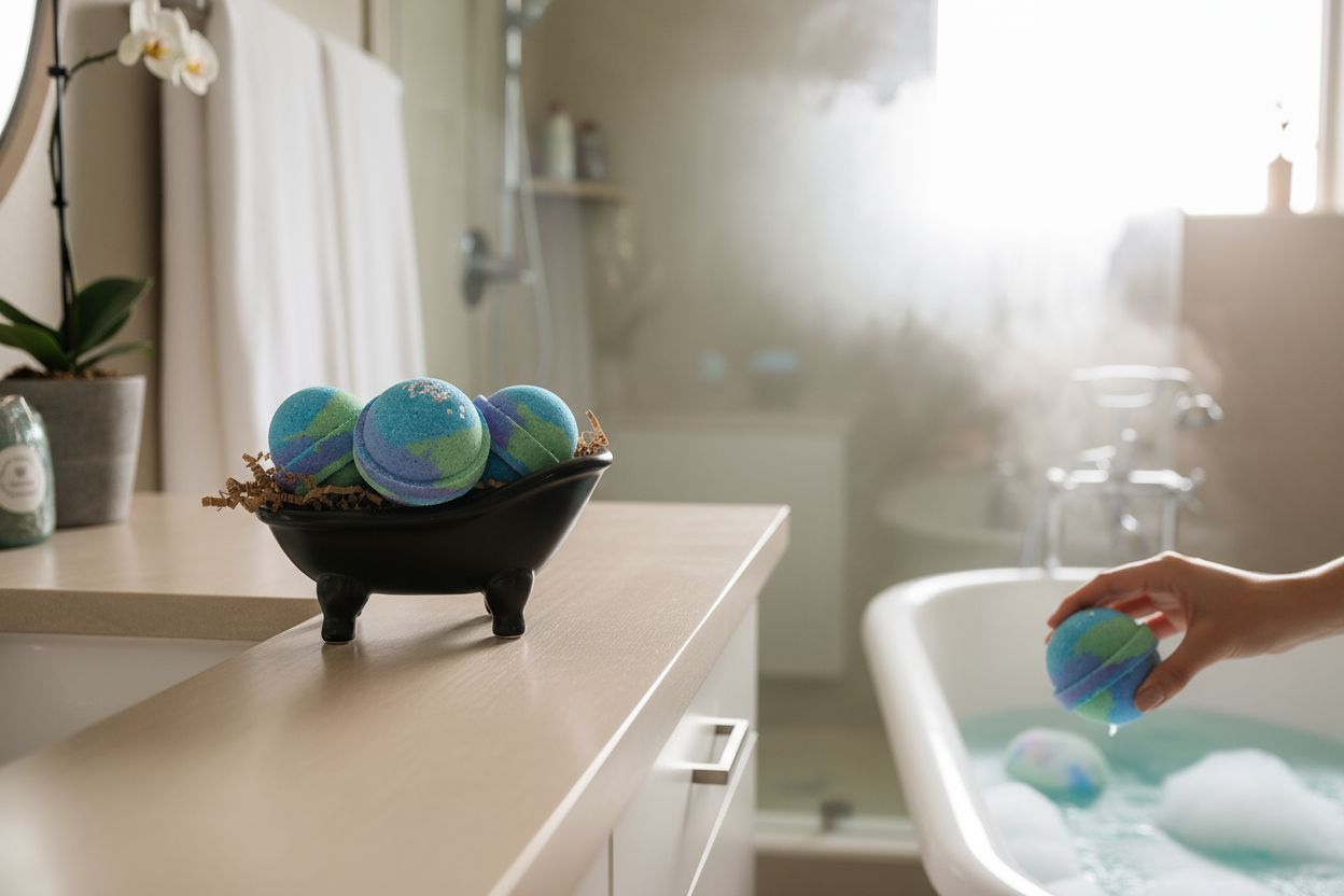 Forbidden Kiss 2  Inch Round Bath Bomb ( 2.5 oz. )