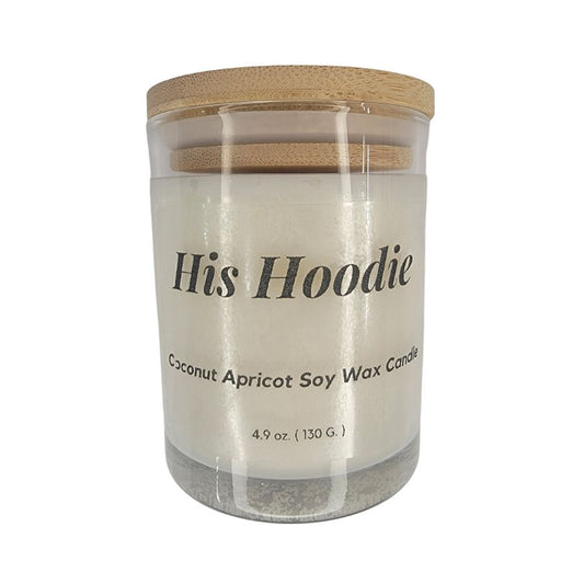 His Hoodie Hand Poured Soy Wax Candle