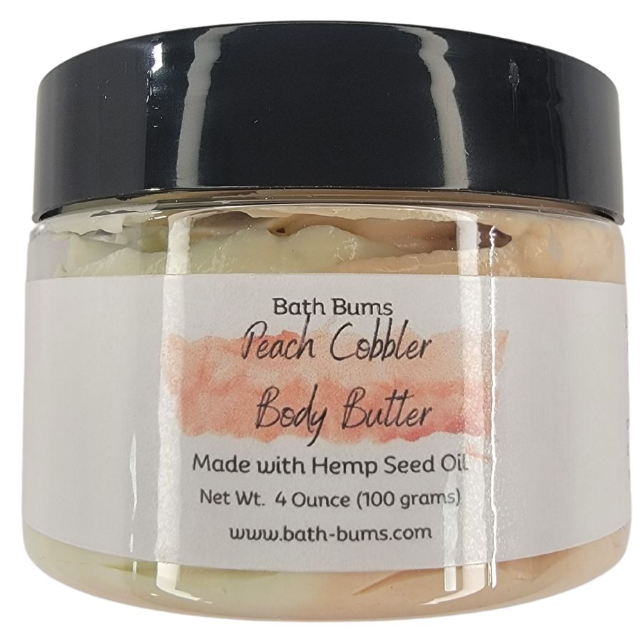 Peach Cobbler Body Butter Made With Hemp Seed Oil