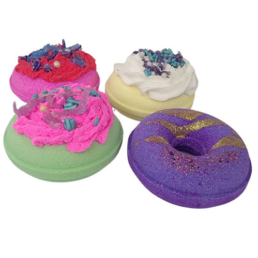 4 Pack Donut Bath Bomb Set