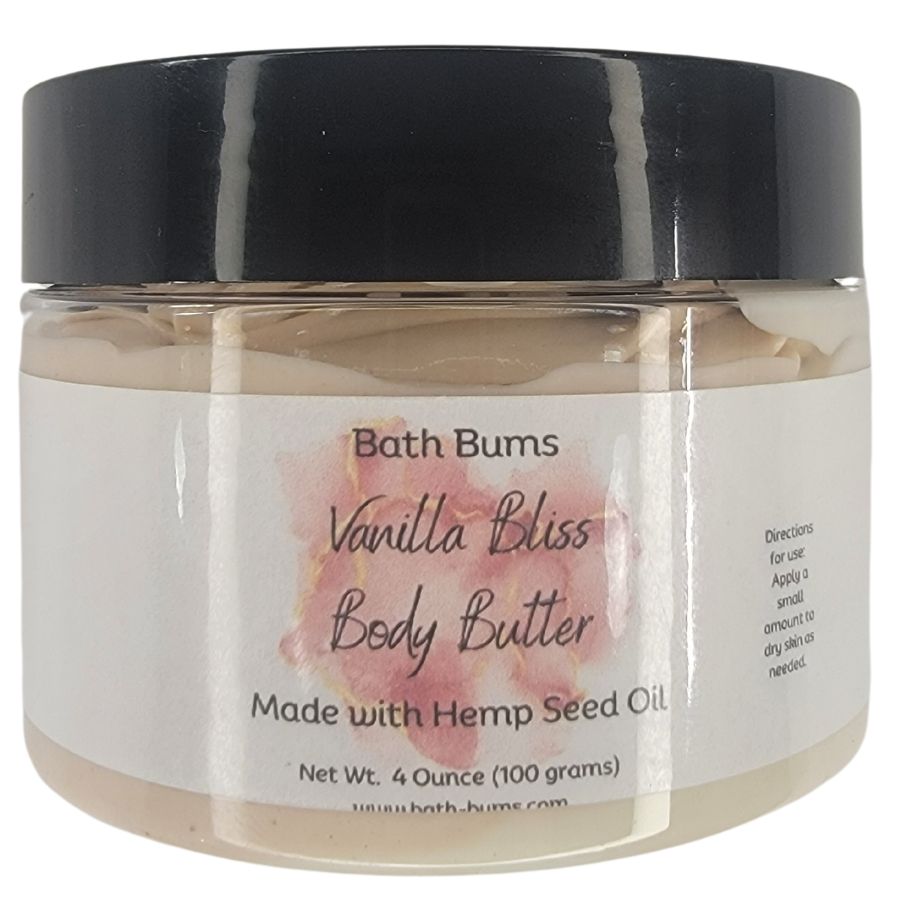 Vanilla Bliss Body Butter Made With Hemp Seed Oil